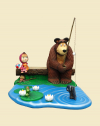 Фигурка Маша и медведь  на рыбалке